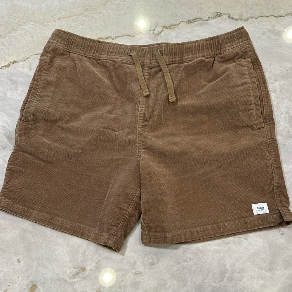 Katin Brown Corduroy Drawstring Surf Shorts